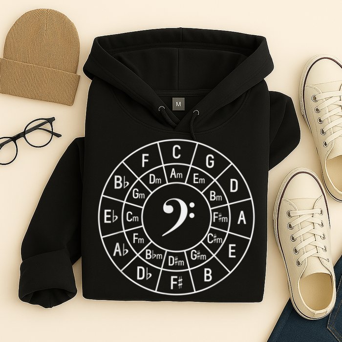 Bass Clef Circle Of Fifths Musician Composer Hoodie