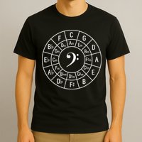 Bass Clef Circle Of Fifths Musician Composer T-Shirt