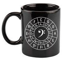 Bass Clef Circle Of Fifths Musician Composer 11oz C Handle Ceramic Mug