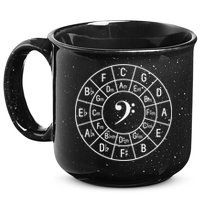 Bass Clef Circle Of Fifths Musician Composer 15oz Campfire Ceramic Mug