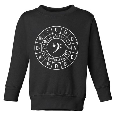 Bass Clef Circle Of Fifths Musician Composer Toddler Sweatshirt