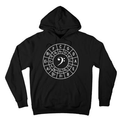 Bass Clef Circle Of Fifths Musician Composer Tall Hoodie