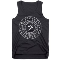Bass Clef Circle Of Fifths Musician Composer Tank Top