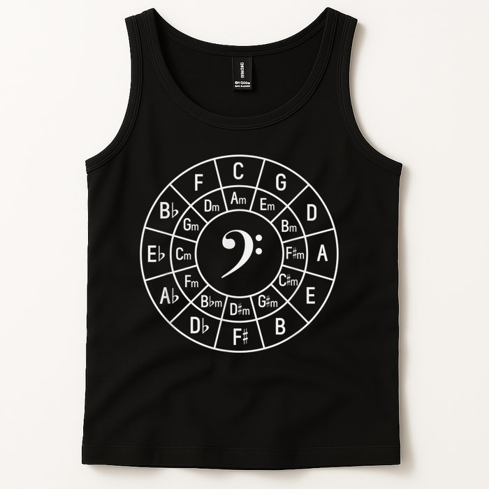 Bass Clef Circle Of Fifths Musician Composer Tank Top