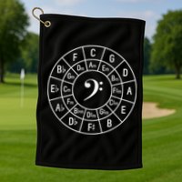 Bass Clef Circle Of Fifths Musician Composer Golf Towel