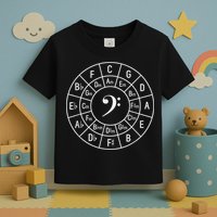 Bass Clef Circle Of Fifths Musician Composer Toddler T-Shirt