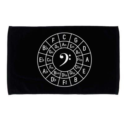 Bass Clef Circle Of Fifths Musician Composer Microfiber Hand Towel
