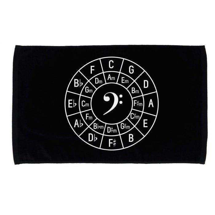 Bass Clef Circle Of Fifths Musician Composer Microfiber Hand Towel