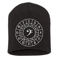 Bass Clef Circle Of Fifths Musician Composer Short Acrylic Beanie