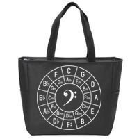 Bass Clef Circle Of Fifths Musician Composer Zip Tote Bag