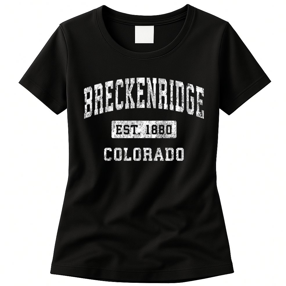 Breckenridge Colorado Co Vintage Established Sports Womens T-Shirt