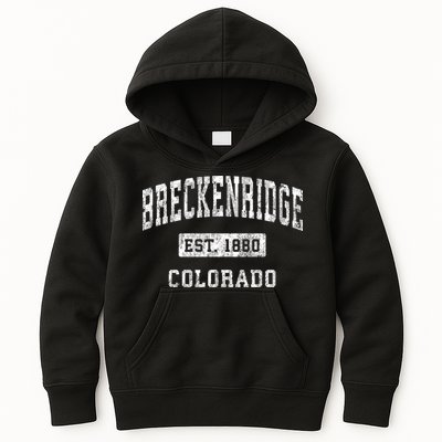 Breckenridge Colorado Co Vintage Established Sports Kids Hoodie