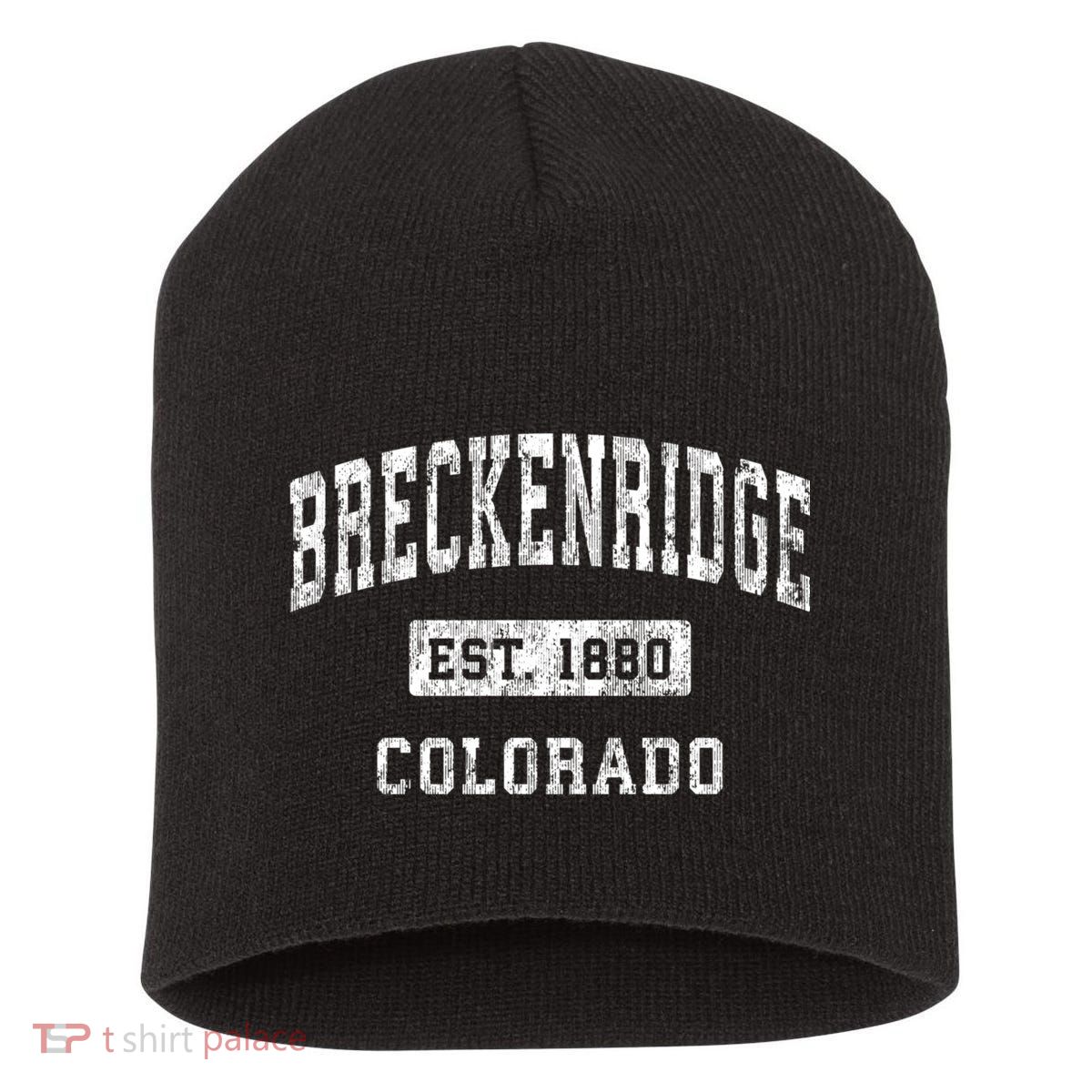 Breckenridge Colorado Co Vintage Established Sports Short Acrylic Beanie