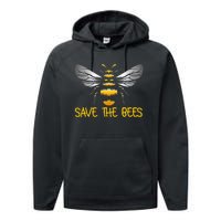 Bumblebee Climate Change Plant These Save the Bees Performance Fleece Hoodie