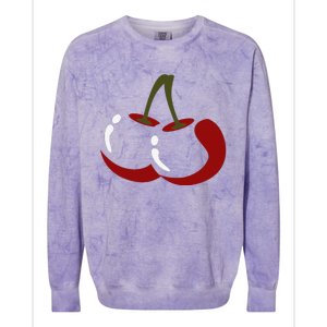 Big Cherry Costume Cute Easy Vegetable Halloween Gift Colorblast Crewneck Sweatshirt