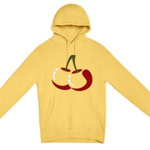 Big Cherry Costume Cute Easy Vegetable Halloween Gift Premium Pullover Hoodie