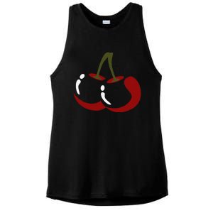 Big Cherry Costume Cute Easy Vegetable Halloween Gift Ladies PosiCharge Tri-Blend Wicking Tank