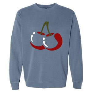 Big Cherry Costume Cute Easy Vegetable Halloween Gift Garment-Dyed Sweatshirt