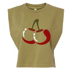 Big Cherry Costume Cute Easy Vegetable Halloween Gift Garment-Dyed Women's Muscle Tee