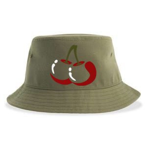 Big Cherry Costume Cute Easy Vegetable Halloween Gift Sustainable Bucket Hat