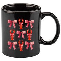Bow Cute Coquette Crawfish 11oz C Handle Ceramic Mug