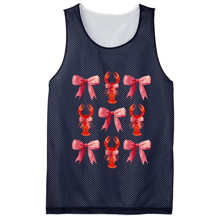 Bow Cute Coquette Crawfish Mesh Reversible Basketball Jersey Tank