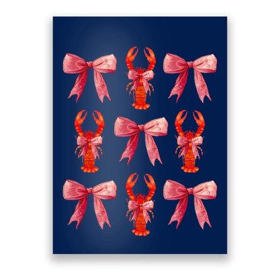 Bow Cute Coquette Crawfish Poster