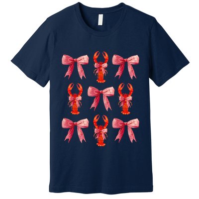 Bow Cute Coquette Crawfish Premium T-Shirt