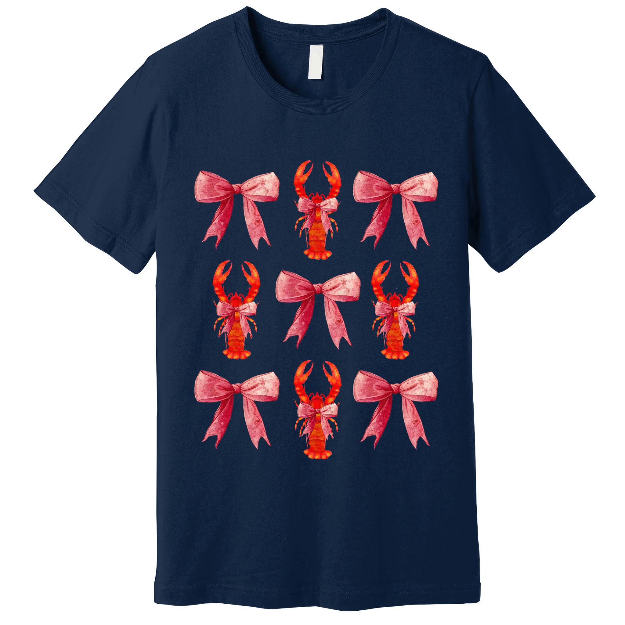 Bow Cute Coquette Crawfish Premium T-Shirt