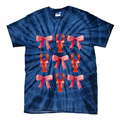 Bow Cute Coquette Crawfish Tie-Dye T-Shirt