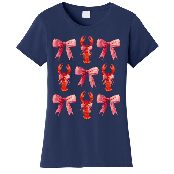 Bow Cute Coquette Crawfish Women's T-Shirt