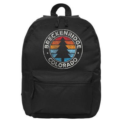 Breckenridge Colorado Co Vintage 16 in Basic Backpack