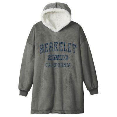 Berkeley California Ca Vintage Sports Design Print Hooded Wearable Blanket