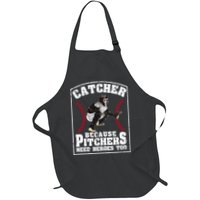 Baseball Catchers Catcher Because Pitchers Need Heroes Too Apron