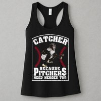 Baseball Catchers Catcher Because Pitchers Need Heroes Too Womens Tank Top