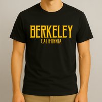 Berkeley California CA Vintage Text Amber Print T-Shirt