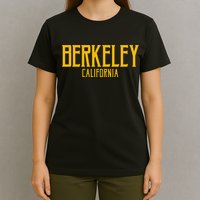 Berkeley California CA Vintage Text Amber Print T-Shirt