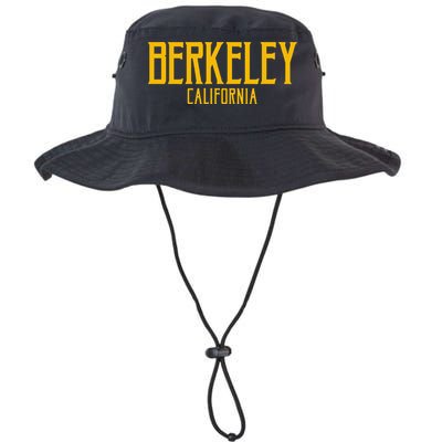 Berkeley California CA Vintage Text Amber Print Bucket Hat
