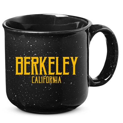 Berkeley California CA Vintage Text Amber Print 15oz Campfire Ceramic Mug