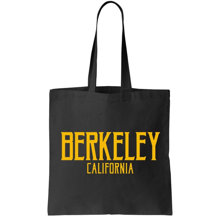 Berkeley California CA Vintage Text Amber Print Bag
