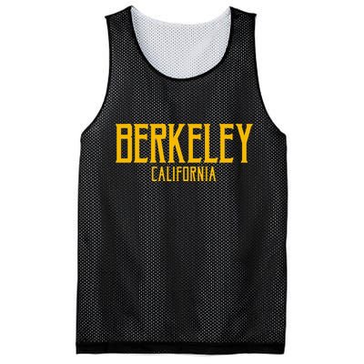 Berkeley California CA Vintage Text Amber Print Mesh Reversible Basketball Jersey Tank