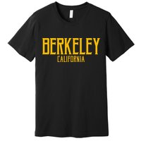 Berkeley California CA Vintage Text Amber Print Premium T-Shirt
