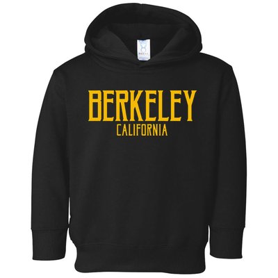 Berkeley California CA Vintage Text Amber Print Toddler Hoodie
