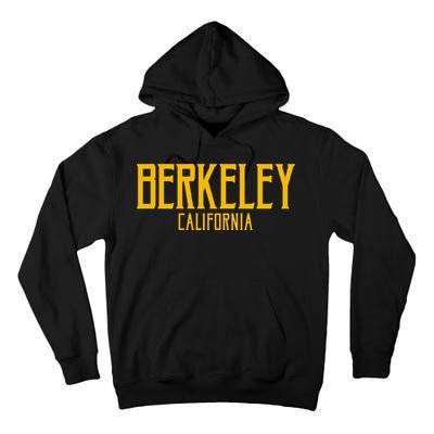 Berkeley California CA Vintage Text Amber Print Tall Hoodie