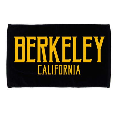 Berkeley California CA Vintage Text Amber Print Microfiber Hand Towel