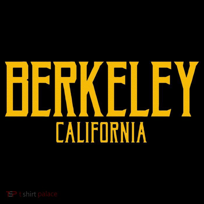Berkeley California CA Vintage Text Amber Print Womens T-Shirt