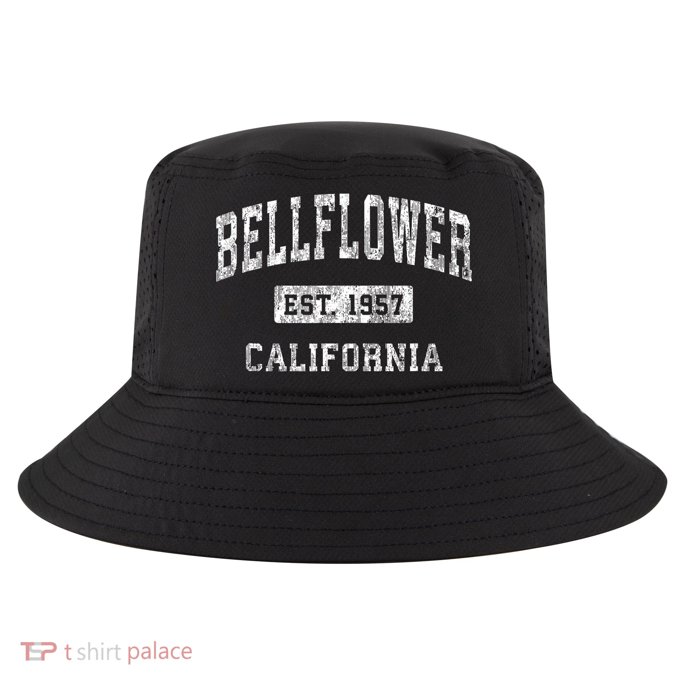 Bellflower California Ca Vintage Established Sports Cool Comfort Performance Bucket Hat