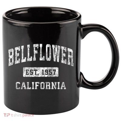 Bellflower California Ca Vintage Established Sports 11oz C Handle Ceramic Mug