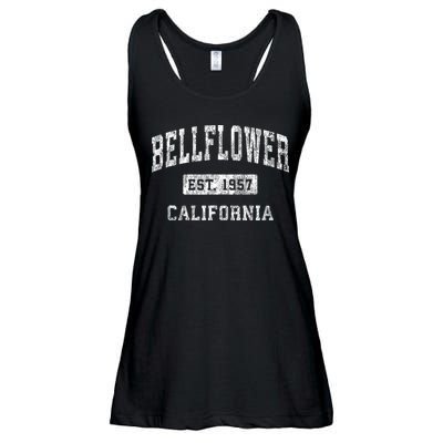 Bellflower California Ca Vintage Established Sports Ladies Essential Flowy Tank