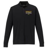 Berkeley California Ca Performance Long Sleeve Polo